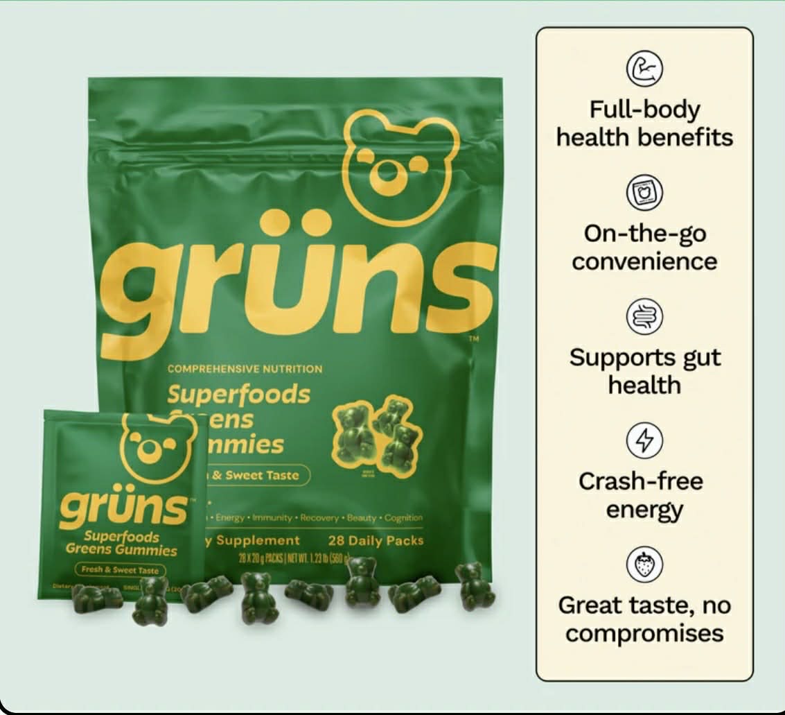 Grüns Adult Superfood Gummies